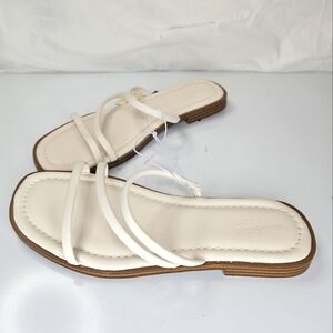 Fashionable Flat First Class Lady Sandals Louie Strappy Slide Universal Thread